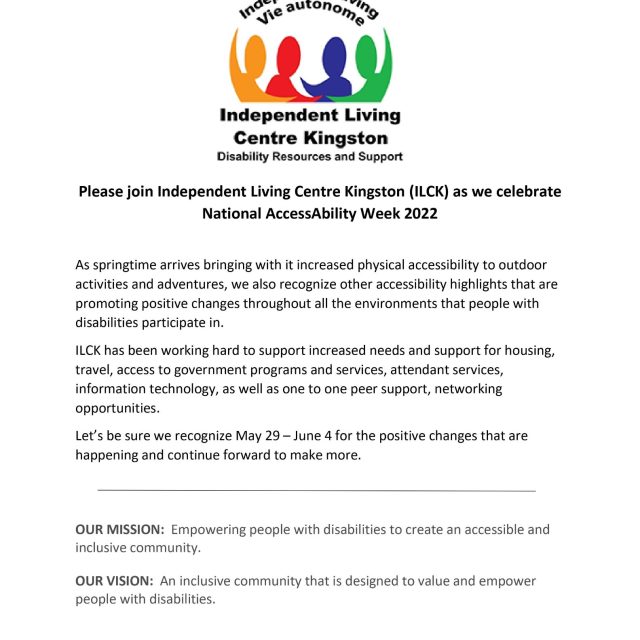 National AccessAbility Week May 29 &#8211; June 4, 2022